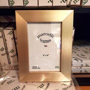 FG Galassi & Marcelli Frames One 4"x6" Handcrafted Goldtone Modern Frame New